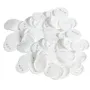 500 Sets 2.25 inch 58mm Pin Back Button Parts, DIY Round Button Badge Parts, Set Includes Metal Top, Plastic/Metal Button, Clear