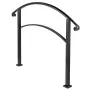 VEVOR Handrails for Outdoor Steps, Fit 1 or 3 Steps Outdoor Stair Railing, Black Wrought Iron Handrail, Flexible Front Porch Han