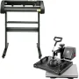 VEVOR 5in 1 Digital 15"x12" Heat Press&34" Vinyl Cutter w/ Signmaster Software
