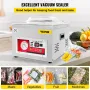 Chamber Vacuum Sealer, 260W Sealing Power, Vacuum Packing Machine for Wet Foods, Meats, Marinades and More, Compact Size with 25