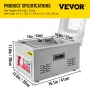 VEVOR Chamber Vacuum Sealer, 260W Sealing Power, Vacuum Packing Machine for Wet Foods, Meats, Marinades and More, Compact Size w