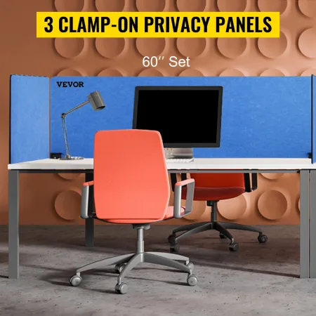 Desk Divider 60'' Desk Privacy Panel, 3 Paneler Privacy