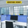 VEVOR Desk Divider 60'' Desk Privacy Panel, 3 Panels Privacy Acoustic Panel, Sound Absorbing Acoustic Privacy Panel, Reduce Nois