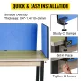 Desk Divider 60'' Desk Privacy Panel, 3 Paneler Privacy