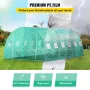 Walk-in Tunnel Greenhouse, 609.6 x 304.8 x 213.4 cm Portable Plant Hot House w/ Galvanized Steel Hoops, 3 Top Beams, 4 Diagonal 