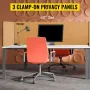 VEVOR Desk Divider 60'' Desk Privacy Panel, 3 Paneler Privacy Akustisk Panel, Lydabsorberende akustisk Privacy Panel, Reducer