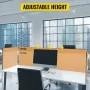 Desk Divider 60'' Desk Privacy Panel, 3 Paneler Privacy