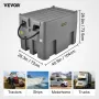 Portable Diesel Tank, 439.1 L Capacity & 37.85 L/min Flow Rate, Diesel Fuel Tank with 12V Electric Transfer Pump and 399.3 cm Ru