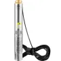 Deep Well Submersible Pump, 750W 230V/50Hz, 100L/min 66 m Head Sand Resistant 5%, 20 m Electric Cord, 7.6 cm Stainless Steel Wat