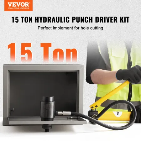 15 ton hydraulisk knockout punch driver kit hulværktøj 1/2 "-4"