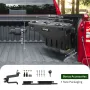 Truck Bed Storage Box, Lockable Lid, Waterproof ABS Wheel Well Tool Box 6.6 Gal/20 L, Compatible with Chevrolet Silverado 1500 G