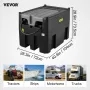 VEVOR Portable Diesel Tank, 439.1 L Capacity & 37.85 L/min Flow Rate, Diesel Fuel Tank with 12V Electric Transfer Pump and 399.3