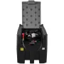 Portable Diesel Tank, 439.1 L Capacity & 37.85 L/min Flow Rate, Diesel Fuel Tank with 12V Electric Transfer Pump and 399.3 cm Ru