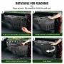 Truck Bed Storage Box, Lockable Lid, Waterproof ABS Wheel Well Tool Box 6.6 Gal/20 L with Password Padlock, Compatible with Dodg