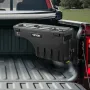 Truck Bed Storage Box, Lockable Lid, Waterproof ABS Wheel Well Tool Box 6.6 Gal/20 L with Password Padlock, Compatible with Dodg