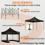 VEVOR 304.8 x 304.8 cm Pop Up Canopy Tent, Outdoor Patio Gazebo Tent with Removable Sidewalls and Wheeled Bag, UV Resistant Wate