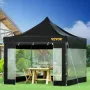 304.8 x 304.8 cm Pop Up Canopy Tent, Outdoor Patio Gazebo Tent with Removable Sidewalls and Wheeled Bag, UV Resistant Waterproof