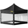 VEVOR 304.8 x 304.8 cm Pop Up Canopy Tent, Outdoor Patio Gazebo Tent with Removable Sidewalls and Wheeled Bag, UV Resistant Wate