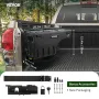 Truck Bed Storage Box, Lockable Lid, Waterproof ABS Wheel Well Tool Box 6.6 Gal/20 L with Password Padlock, Compatible with Tund