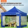 VEVOR 304.8 x 304.8 cm Pop Up Canopy Tent, Outdoor Patio Gazebo Tent with Removable Sidewalls and Wheeled Bag, UV Resistant Wate