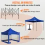 VEVOR 304.8 x 304.8 cm Pop Up Canopy Tent, Outdoor Patio Gazebo Tent with Removable Sidewalls and Wheeled Bag, UV Resistant Wate