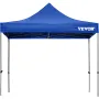 304.8 x 304.8 cm Pop Up Canopy Tent, Outdoor Patio Gazebo Tent with Removable Sidewalls and Wheeled Bag, UV Resistant Waterproof