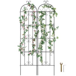 2 pakker Metal Garden Trellis til klatring Plant Support 87x20 i Rustproof