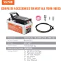 VEVOR Air Hydraulic Pump, 6895 bar 1.9L Reservoir, NPT 10mm Oil Outlet, NPT 6.4 mm Inlet, 2m Pipe, Foot Actuated Hydraulic Pump 