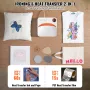 Heat Press 9 x 9 i bærbar Easy Press Sublimation Transfer DIY