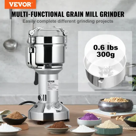VEVOR 300g Commercial Spice Grinder Electric Grain Mill Grinder High Speed
