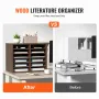 Literature Organizers, 12 Compartments Office Mailbox with Adjustable Shelves, Wood Literature Sorter 20.4x12x16.1 inches for Of