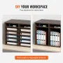 VEVOR Literature Organizers, 12 Compartments Office Mailbox with Adjustable Shelves, Wood Literature Sorter 20.4x12x16.1 inches 