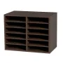 Literature Organizers, 12 Compartments Office Mailbox with Adjustable Shelves, Wood Literature Sorter 20.4x12x16.1 inches for Of