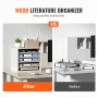 VEVOR Literature Organizers, 5 rum kontorpostkasse med justerbare hylder, trælitteratursortering 35,3 x 30,5 x 33,0 cm