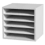 Literature Organizers, 5 Compartments Office Mailbox with Adjustable Shelves, Wood Literature Sorter 35.3 x 30.5 x 33.0 cm for O