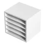 Literature Organizers, 5 Compartments Office Mailbox with Adjustable Shelves, Wood Literature Sorter 35.3 x 30.5 x 33.0 cm for O