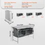 Camping Kitchen Table Folding Portable Cook Station 3 Adjustable Heights