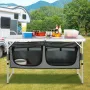 Camping Kitchen Table Folding Portable Cook Station 3 Adjustable Heights
