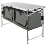VEVOR Camping Kitchen Table Folding Portable Cook Station 3 Adjustable Heights