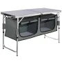VEVOR Camping Kitchen Table Folding Portable Cook Station 3 Adjustable Heights