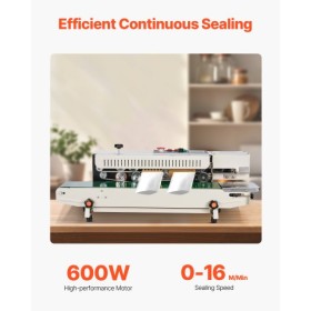 Continuous Bag Band Sealing Machine Horizontal Band Sealer with Inflation