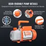 VEVOR 1/5 HP 3.5 CFM AC Vacuum Pump and Gauge Set, Single Stage Rotary Vane HVAC Air Vacuum Pump A/C Refrigerant Kit Manifold Ga