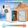 VEVOR Mini Fridge, 20L/22 Cans Compact Personal Fridge, AC/DC Portable Thermoelectric Cooler and Warmer Refrigerators, Skincare 