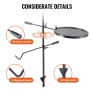 VEVOR Swivel Campfire Grill Heavy Duty Steel Open Fire Cooking Grate Adjustable