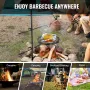 Swivel Campfire Grill Heavy Duty Steel Open Fire Cooking Grate Adjustable