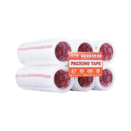 Packing Tape 36 Rolls 65 Yards Heavy Duty Clear Packing Tapes 2.7 Mil