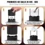 Ice Ball Press, 2.4" Ice Ball Maker, Aircraft Al Alloy Ice Ball Press Kit for 60mm Ice Sphere, Ice Press with Tong and Drip Tray