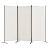 Room divider 3-panel foldning privatlivsskærm stof partition kontor hvid