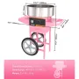 Commercial Cotton Candy Machine with Cart Sugar Floss Maker 1000W Party