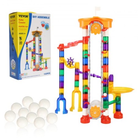 Marble Run Set 153 PCS with Motorized Elevator Educational Gift for Kids